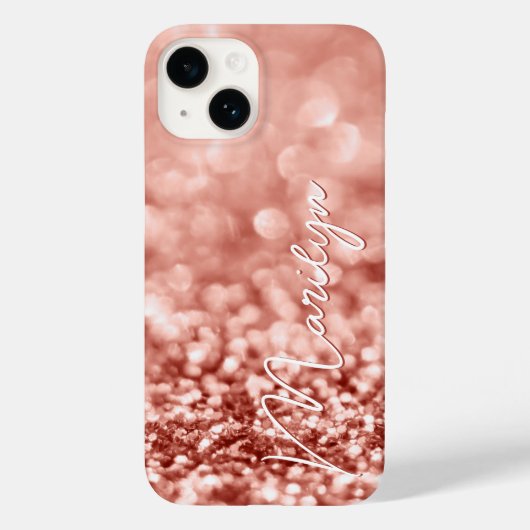 Speciaal Roos Gold Glitter Case-Mate iPhone Case (Achterkant)