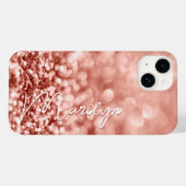 Speciaal Roos Gold Glitter Case-Mate iPhone Case (Achterkant (horizontaal))