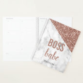 Speciaal Roos Gold Glitter | Marble Boss Babe Planner (Display)