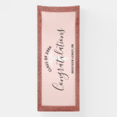 Speciaal Roos Gold Glitter Nurse Afstuderen Spandoek (Verticaal)