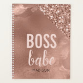 Speciaal Roos Gold Glitter | Roze Boss Babe Planner (Voorkant)
