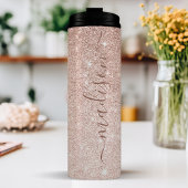 Speciaal Roos Gold Glitter Thermosbeker