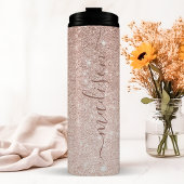 Speciaal Roos Gold Glitter Thermosbeker