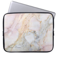 Speciaal Roos Gold Grey Marble Laptop Hoesje