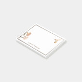 Speciaal Roos Gold Hummingbird and Flower Post-it® Notes (Schuin)