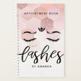 Speciaal Roos Gold Lashes Benoemingboek Planner