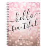 Speciaal Roos Gold Licht "Hallo mooi" Notitieboek (Voorkant)