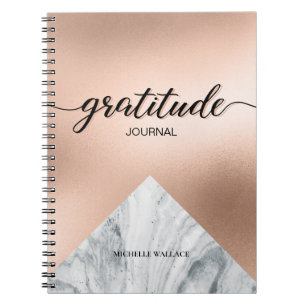 Speciaal Roos Gold Marble Gratitude Journal Notitieboek