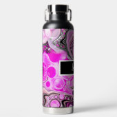 Speciaal roze en zwarte vlot kunst waterfles (Voorkant)