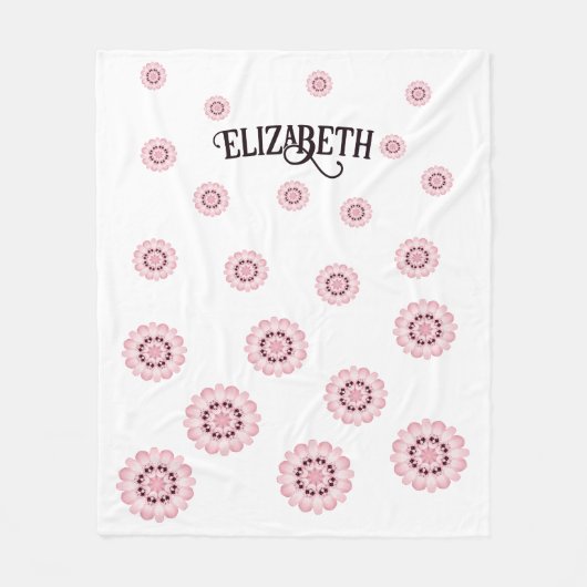 Speciaal roze flessenpatroon fleece deken (Voorkant)