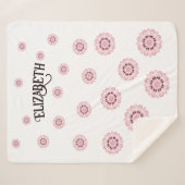 Speciaal roze flessenpatroon sherpa deken (Voorkant (horizontaal))