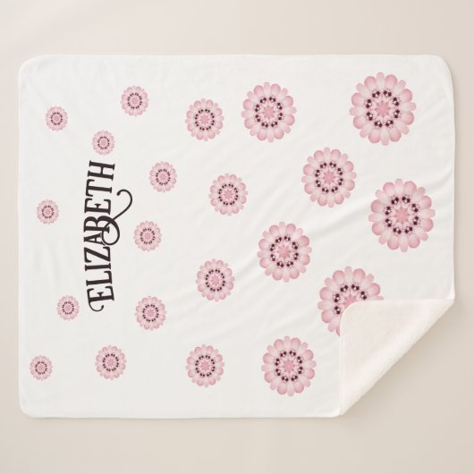 Speciaal roze flessenpatroon sherpa deken (Voorkant (horizontaal))