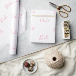 Speciaal roze meisje legant naam Bride Cadeaupapier