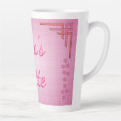 Speciaal roze ontworpen latte mok (Rechts)