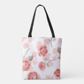 Speciaal roze op White Rose Design Draagtas (Achterkant)
