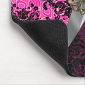 Speciaal  roze roze demaspatroon muismat (Hoek)