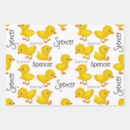 Speciaal Rubber Ducky Inpakpapier Vel (Voorkant)