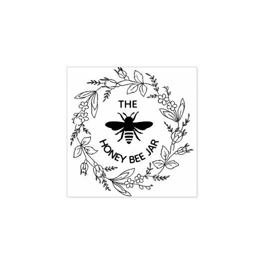 Speciaal Rubberstempel - HoneyBee Jar Rubberstempel (Afrduk)