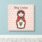 Speciaal Russisch Doll Matryoshka Canvas (Insitu (Houten vloer))