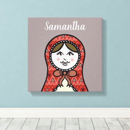Speciaal Russisch Nesting Doll Matryoshk Canvas (Insitu (Houten vloer))