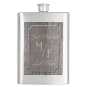 Speciaal Rustige boomschors met initialen Flacon (Voorkant)