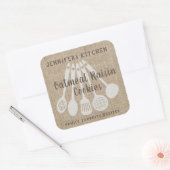 Speciaal  Rustisch landelijk gepersonaliseerd rece Vierkante Sticker (Envelop)