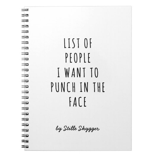 Speciaal Sarcastisch Notitieboek (Voorkant)