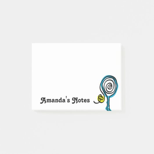 Speciaal schattig tennisracketontwerp post-it® notes (Voorkant)