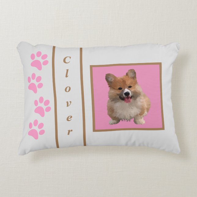 Speciaal Schattig Welsh Corgi Accent Pillow Accent Kussen (Voorkant)