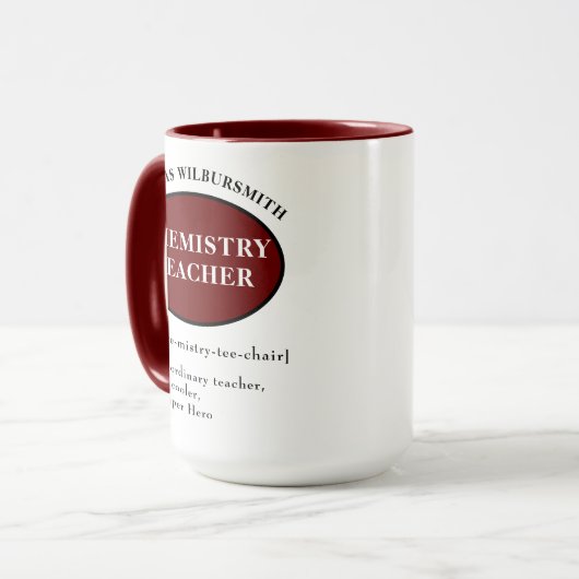 Speciaal scheikunde leraar mok (Voorkant links)