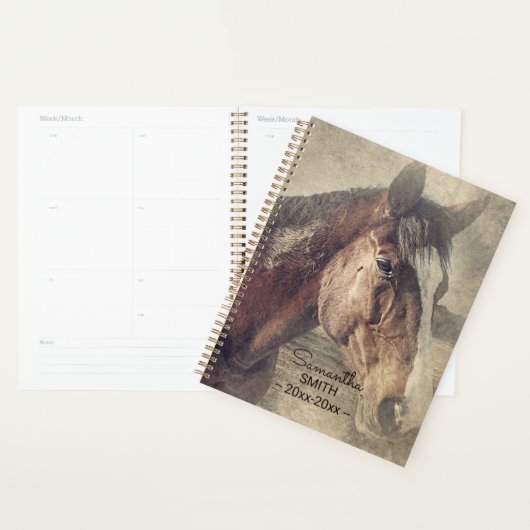 Speciaal schillen van bruine paarden planner (Display)