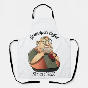 Speciaal schort voor Koffiewinkelen bij opa