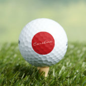 Speciaal script Typografie Naam Kerstrood Golfballen (Insitu Shirt)