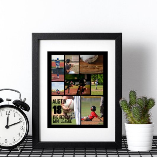 Speciaal Softball-fotocollage - team # Poster