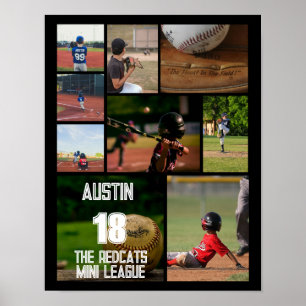 Speciaal Softball-fotocollage - team # Poster