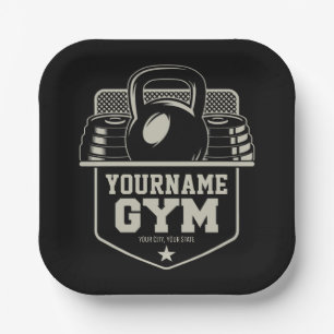 Speciaal startpunt GYM Kettlebell Fitness Trainer Papieren Bordje