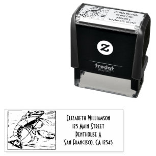 Speciaal stempel met Lobster in de Oceaan