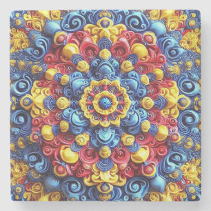 Speciaal stenen onderzetter met Roemeense kleuren