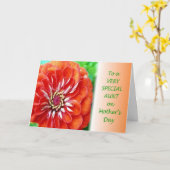 Speciaal Tante Moederdag Kaart (Gele Bloem)