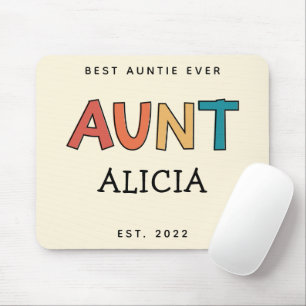 Speciaal Tante Retro Gift Best Auntie Ever Cute Muismat