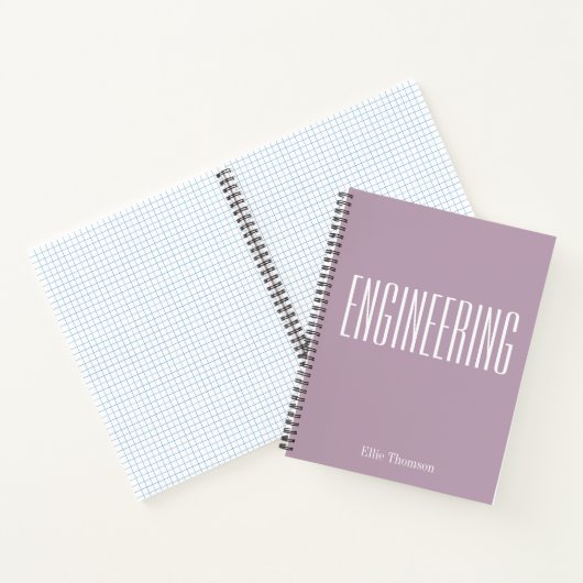 Speciaal technisch grafisch papier Eenvoudig Lila Notitieboek (Binnen)