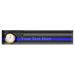 Speciaal thin Blue Line American Flag Decor Naambordje