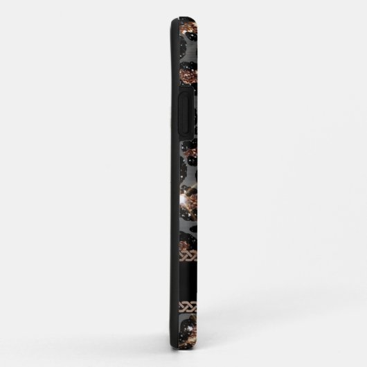 Speciaal Trendy Leopard Black Gold Glitter Case-Mate iPhone Case (Achterkant/rechts)