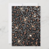 Speciaal Trendy Leopard Black Gold Glitter Kaart (Achterkant)