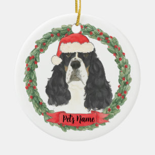 Speciaal Tricolor English Springer Spaniel Keramisch Ornament