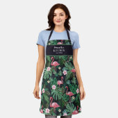 Speciaal Tropisch Roze Flamingo Apron Schort (Gedragen)