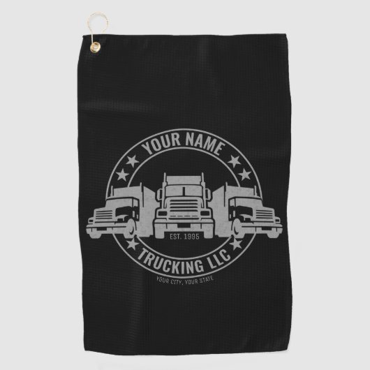 Speciaal truckgebruik op de vrachtwagen Trucker Bi Golfhanddoek (Voorkant)