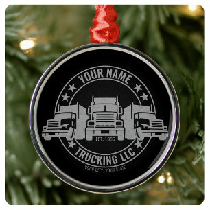 Speciaal truckgebruik op de vrachtwagen Trucker Bi Metalen Ornament