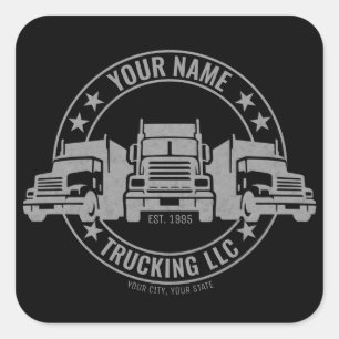 Speciaal truckgebruik op de vrachtwagen Trucker Bi Vierkante Sticker
