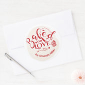 Speciaal uitgelekt met liefdesfeestdagen ronde sticker (Envelop)